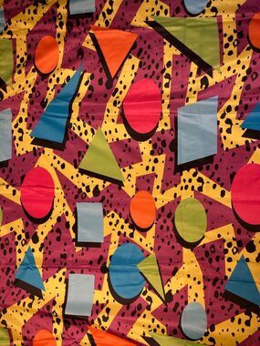 Retro 80's-90's Party Tablecloth/ Backdrop 100% Polyester 60" x 90" Super Rad!